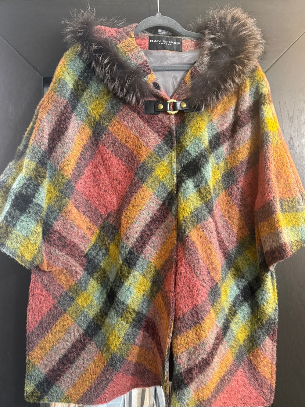 Gorgeous Couture Dan Sharp Cape with Fur Hood